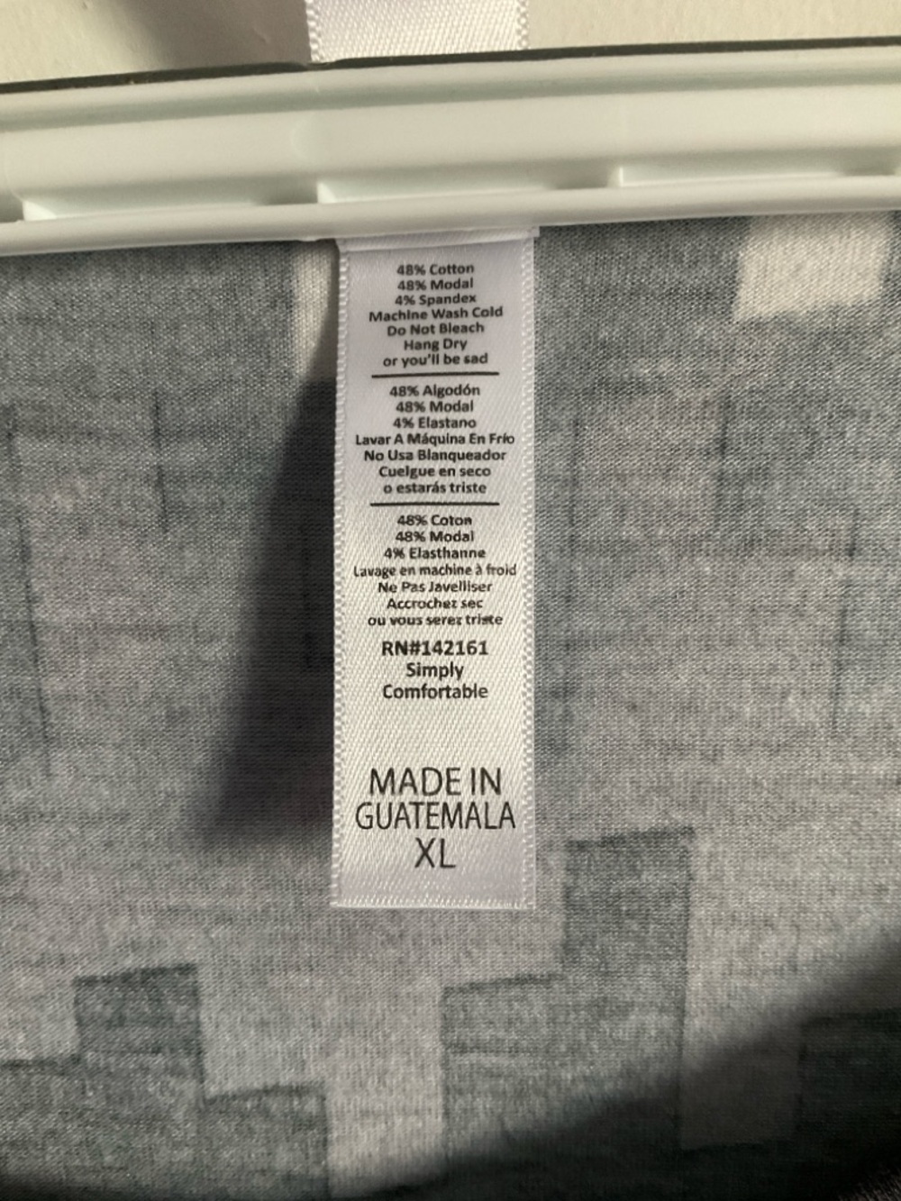 LuLaRoe Classic Shirt Tee in Black, Gray & Lavender XL - Picture 6 of 12